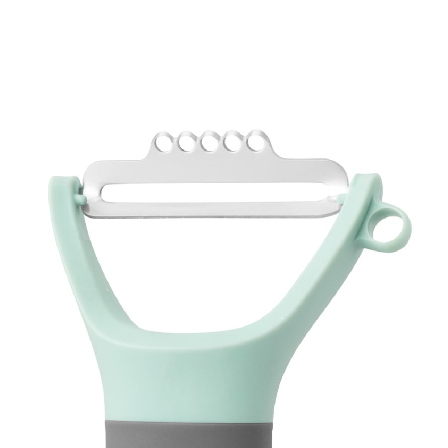 มีดปอกผักผลไม้ BergHOFF Y-Peeler สแตนเลสสตีล  รุ่น Leo ทนทาน 13 ซม. สีฟ้า มือจับสีดำ 3950001_2